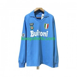 Napoli Retro Thuis Tenue Heren Voetbalshirts 1987 1988 Lange Mouwen