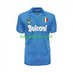 Napoli Retro Thuis Tenue Heren Voetbalshirts 1987 1988 Korte Mouwen