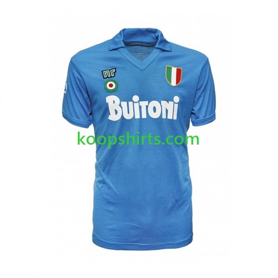 Napoli Retro Thuis Tenue Heren Voetbalshirts 1987 1988 Korte Mouwen Napoli Retro Thuis Tenue Heren Voetbalshirts 1987 1988 Korte Mouwen