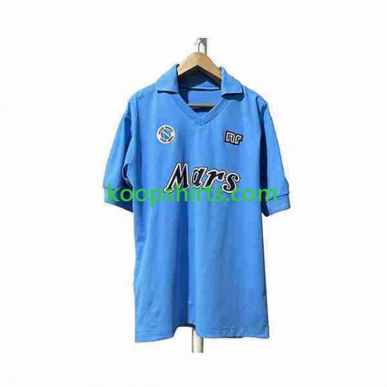 Napoli Retro Thuis Tenue Heren Voetbalshirts 1989 1990 Korte Mouwen Napoli Retro Thuis Tenue Heren Voetbalshirts 1989 1990 Korte Mouwen