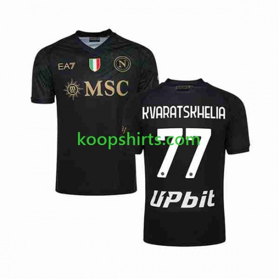 Napoli Derde Tenue Heren Voetbalshirts KVARATSKHELIA 77 2023-2024 Korte Mouwen Napoli Derde Tenue Heren Voetbalshirts KVARATSKHELIA 77 2023-2024 Korte Mouwen