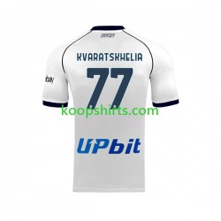 Napoli Uit Tenue Heren Voetbalshirts Khvicha Kvaratskhelia 77 2023-2024 Korte Mouwen