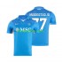 Napoli Thuis Tenue Heren Voetbalshirts Khvicha Kvaratskhelia 77 2024-2025 Korte Mouwen