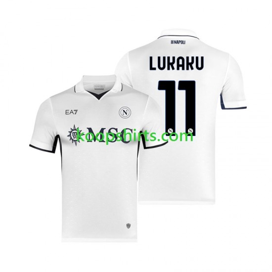 Napoli Uit Tenue Heren Voetbalshirts Lukaku 11 2024-2025 Korte Mouwen Napoli Uit Tenue Heren Voetbalshirts Lukaku 11 2024-2025 Korte Mouwen