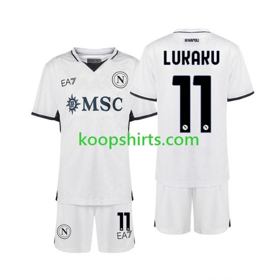 Napoli Uit Tenue Kinder Voetbalshirts Lukaku 11 2024-2025 Korte Mouwen Napoli Uit Tenue Kinder Voetbalshirts Lukaku 11 2024-2025 Korte Mouwen