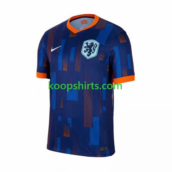 EK 2024 Nederland Uit Tenue Heren Voetbalshirts Korte Mouwen EK 2024 Nederland Uit Tenue Heren Voetbalshirts Korte Mouwen