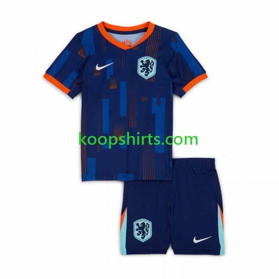 EK 2024 Nederland Uit Tenue Kinder Voetbalshirts Korte Mouwen EK 2024 Nederland Uit Tenue Kinder Voetbalshirts Korte Mouwen