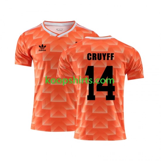 Nederland Retro Thuis Tenue Heren Voetbalshirts Cruyff 14 1988 Korte Mouwen Nederland Retro Thuis Tenue Heren Voetbalshirts Cruyff 14 1988 Korte Mouwen