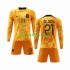 WK 2022 Nederland Thuis Tenue Kinder Voetbalshirts De Jong 21 Lange Mouwen
