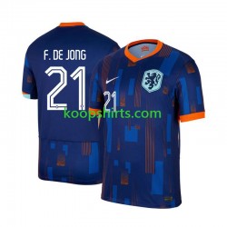 EK 2024 Nederland Uit Tenue Heren Voetbalshirts Frenkie de Jong 21 Korte Mouwen