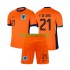 EK 2024 Nederland Thuis Tenue Kinder Voetbalshirts Frenkie de Jong 21 Korte Mouwen