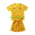 EK 2024 Nederland Doelman Uit Tenue Kinder Voetbalshirts Korte Mouwen