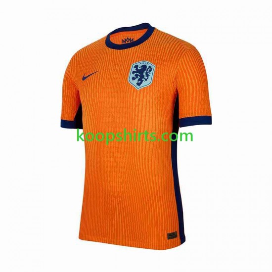 EK 2024 Nederland Thuis Tenue Heren Voetbalshirts Korte Mouwen