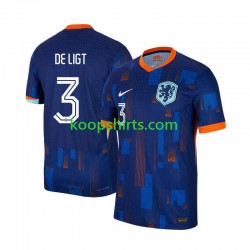 EK 2024 Nederland Uit Tenue Heren Voetbalshirts Matthijs de Ligt 3 Korte Mouwen
