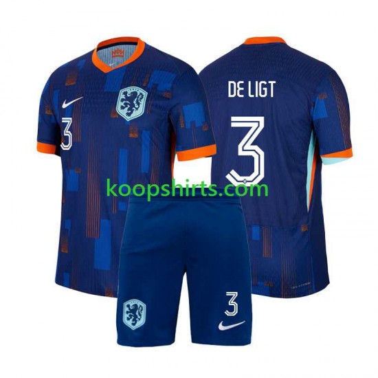 EK 2024 Nederland Uit Tenue Kinder Voetbalshirts Matthijs de Ligt 3 Korte Mouwen EK 2024 Nederland Uit Tenue Kinder Voetbalshirts Matthijs de Ligt 3 Korte Mouwen