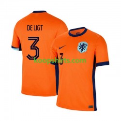 EK 2024 Nederland Thuis Tenue Heren Voetbalshirts Matthijs de Ligt 3 Korte Mouwen