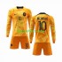 WK 2022 Nederland Thuis Tenue Kinder Voetbalshirts Memphis 10 Lange Mouwen