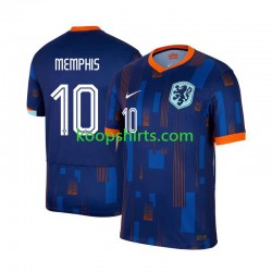 EK 2024 Nederland Uit Tenue Heren Voetbalshirts Memphis Depay 10 Korte Mouwen