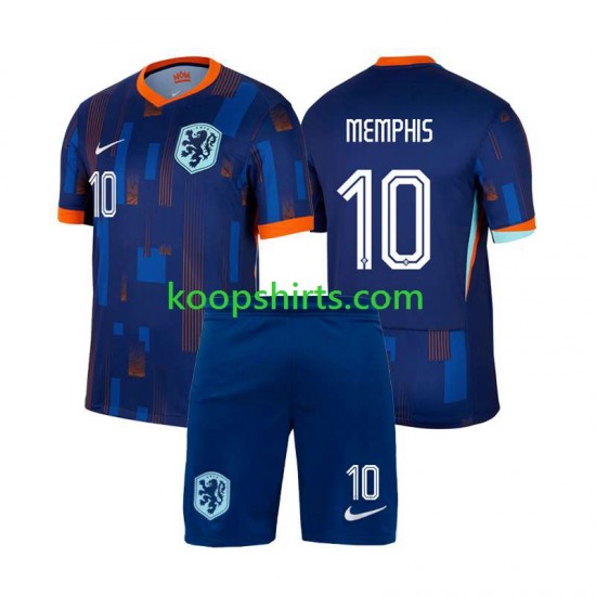 EK 2024 Nederland Uit Tenue Kinder Voetbalshirts Memphis Depay 10 Korte Mouwen EK 2024 Nederland Uit Tenue Kinder Voetbalshirts Memphis Depay 10 Korte Mouwen