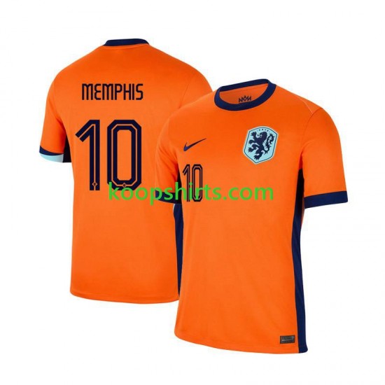 EK 2024 Nederland Thuis Tenue Heren Voetbalshirts Memphis Depay 10 Korte Mouwen EK 2024 Nederland Thuis Tenue Heren Voetbalshirts Memphis Depay 10 Korte Mouwen
