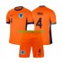 EK 2024 Nederland Thuis Tenue Kinder Voetbalshirts Virgil van Dijk 4 Korte Mouwen