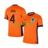 EK 2024 Nederland Thuis Tenue Heren Voetbalshirts Virgil van Dijk 4 Korte Mouwen
