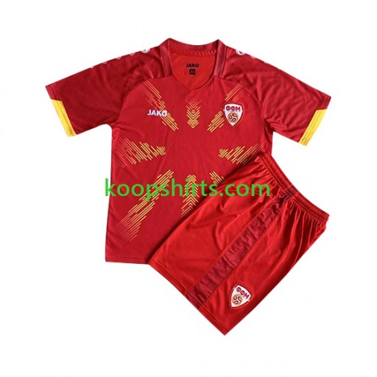 Noord-Macedonië Thuis Tenue Kinder Voetbalshirts 2023 Korte Mouwen Noord-Macedonië Thuis Tenue Kinder Voetbalshirts 2023 Korte Mouwen