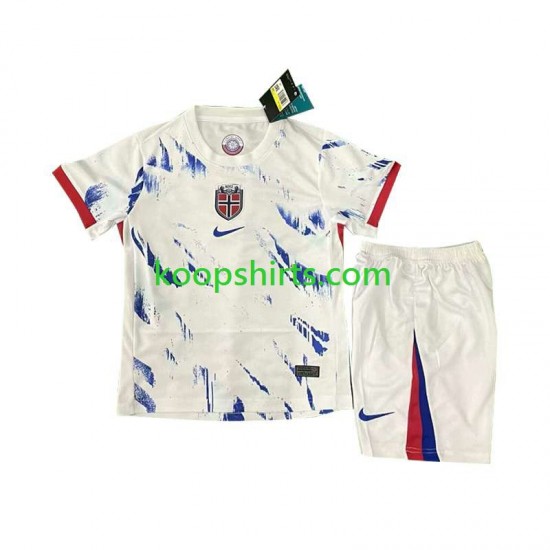 Noorwegen Uit Tenue Kinder Voetbalshirts 2024 Korte Mouwen Noorwegen Uit Tenue Kinder Voetbalshirts 2024 Korte Mouwen