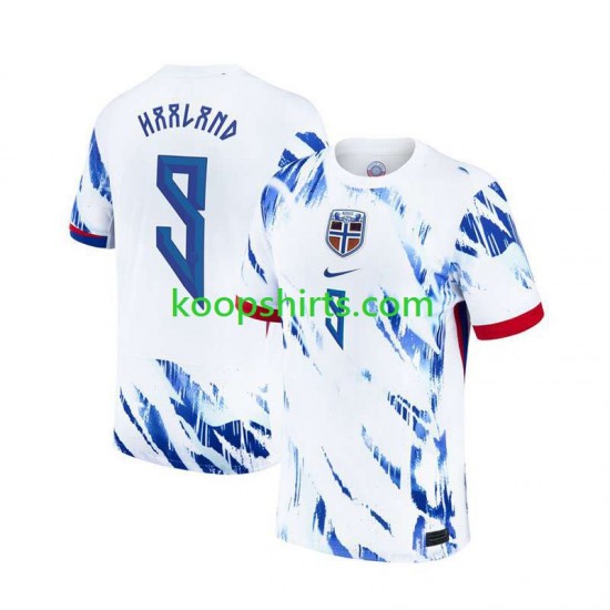 Noorwegen Uit Tenue Heren Voetbalshirts Erling Haaland 9 2024 Korte Mouwen Noorwegen Uit Tenue Heren Voetbalshirts Erling Haaland 9 2024 Korte Mouwen