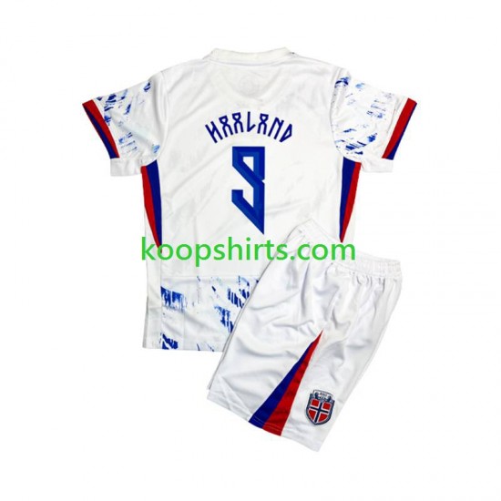 Noorwegen Uit Tenue Kinder Voetbalshirts Erling Haaland 9 2024 Korte Mouwen Noorwegen Uit Tenue Kinder Voetbalshirts Erling Haaland 9 2024 Korte Mouwen