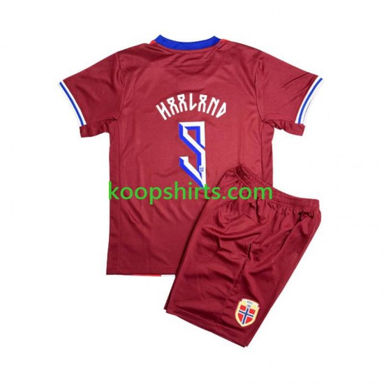 Noorwegen Thuis Rood Tenue Kinder Voetbalshirts Erling Haaland 9 2024 Korte Mouwen Noorwegen Thuis Rood Tenue Kinder Voetbalshirts Erling Haaland 9 2024 Korte Mouwen