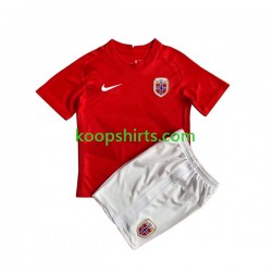 Noorwegen Thuis Tenue Kinder Voetbalshirts HAALAND 9 2022 Korte Mouwen