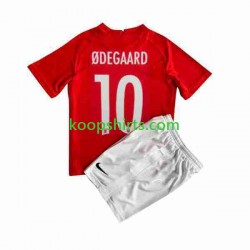 Noorwegen Thuis Tenue Kinder Voetbalshirts ODEGAARD 10 2022 Korte Mouwen