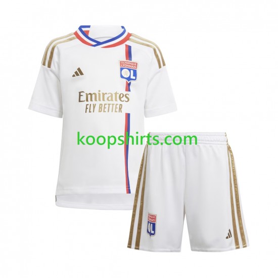 Olympique Lyonnais Thuis Tenue Kinder Voetbalshirts 2023-2024 Korte Mouwen Olympique Lyonnais Thuis Tenue Kinder Voetbalshirts 2023-2024 Korte Mouwen