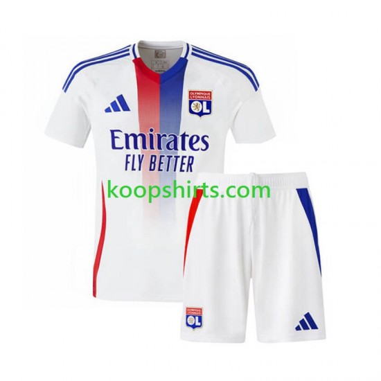 Olympique Lyonnais Thuis Tenue Kinder Voetbalshirts 2024-2025 Korte Mouwen Olympique Lyonnais Thuis Tenue Kinder Voetbalshirts 2024-2025 Korte Mouwen