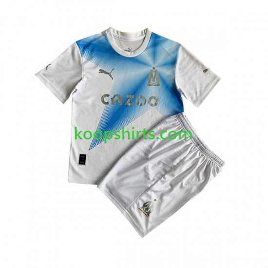 Olympique Marseille Thuis Tenue Kinder Voetbalshirts Anniversary 2022-2023 Korte Mouwen Olympique Marseille Thuis Tenue Kinder Voetbalshirts Anniversary 2022-2023 Korte Mouwen