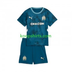 Olympique Marseille Uit Tenue Kinder Voetbalshirts 2024-2025 Korte Mouwen