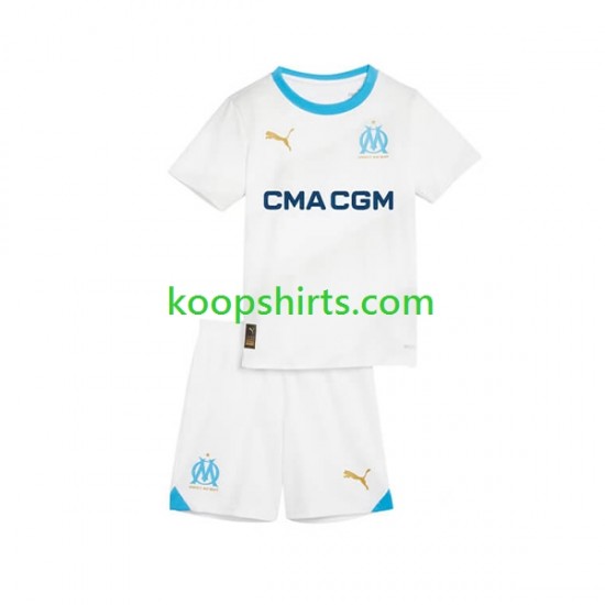 Olympique Marseille Thuis Tenue Kinder Voetbalshirts 2023-2024 Korte Mouwen Olympique Marseille Thuis Tenue Kinder Voetbalshirts 2023-2024 Korte Mouwen