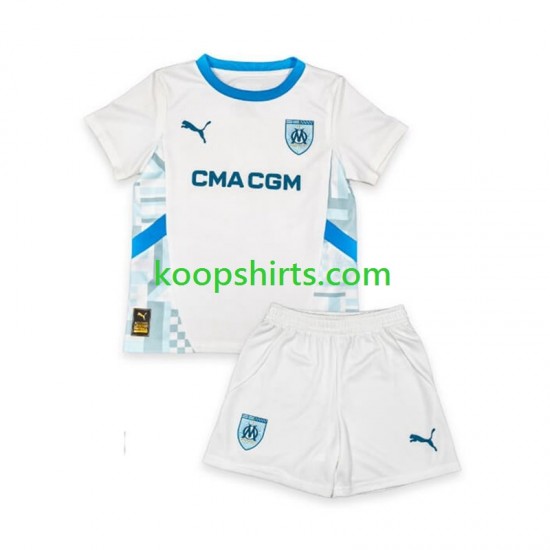 Olympique Marseille Thuis Tenue Kinder Voetbalshirts 2024-2025 Korte Mouwen Olympique Marseille Thuis Tenue Kinder Voetbalshirts 2024-2025 Korte Mouwen