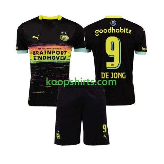 PSV Eindhoven Uit Tenue Kinder Voetbalshirts DE JONG 9 2024-2025 Korte Mouwen PSV Eindhoven Uit Tenue Kinder Voetbalshirts DE JONG 9 2024-2025 Korte Mouwen