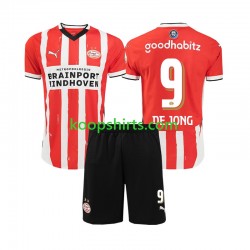 PSV Eindhoven Thuis Tenue Kinder Voetbalshirts DE JONG 9 2024-2025 Korte Mouwen