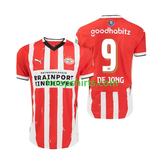 PSV Eindhoven Thuis Tenue Heren Voetbalshirts DE JONG 9 2024-2025 Korte Mouwen PSV Eindhoven Thuis Tenue Heren Voetbalshirts DE JONG 9 2024-2025 Korte Mouwen