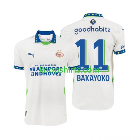 PSV Eindhoven Uit Tenue Heren Voetbalshirts Johan Bakayoko 11 2024-2025 Korte Mouwen PSV Eindhoven Uit Tenue Heren Voetbalshirts Johan Bakayoko 11 2024-2025 Korte Mouwen