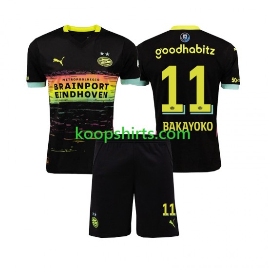 PSV Eindhoven Uit Tenue Kinder Voetbalshirts Johan Bakayoko 11 2024-2025 Korte Mouwen PSV Eindhoven Uit Tenue Kinder Voetbalshirts Johan Bakayoko 11 2024-2025 Korte Mouwen