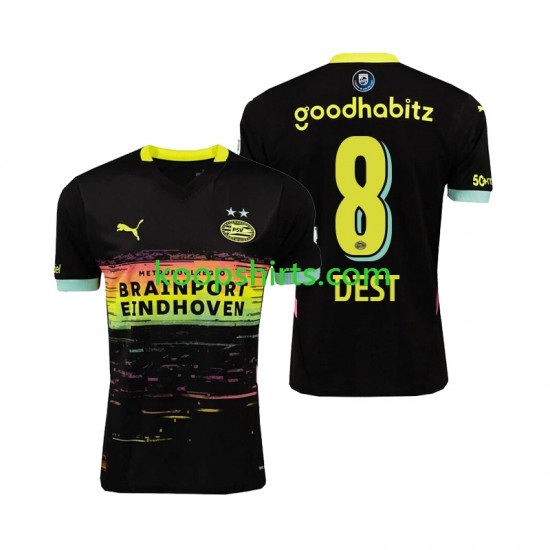 PSV Eindhoven Uit Tenue Heren Voetbalshirts Sergino Dest 8 2024-2025 Korte Mouwen PSV Eindhoven Uit Tenue Heren Voetbalshirts Sergino Dest 8 2024-2025 Korte Mouwen