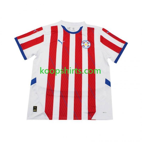 Thuis Tenue Heren Voetbalshirts Paraguay 2024 Korte Mouwen Thuis Tenue Heren Voetbalshirts Paraguay 2024 Korte Mouwen