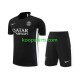 Paris Saint-Germain Zwart Voetbal training shirt en shorts 2023-2024 Paris Saint-Germain Zwart Voetbal training shirt en shorts 2023-2024
