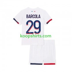Paris Saint-Germain Uit Tenue Kinder Voetbalshirts Bradley Barcola 29 2024-2025 Korte Mouwen