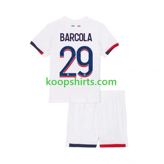 Paris Saint-Germain Uit Tenue Kinder Voetbalshirts Bradley Barcola 29 2024-2025 Korte Mouwen Paris Saint-Germain Uit Tenue Kinder Voetbalshirts Bradley Barcola 29 2024-2025 Korte Mouwen