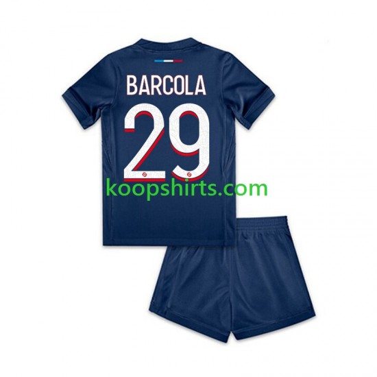Paris Saint-Germain Thuis Tenue Kinder Voetbalshirts Bradley Barcola 29 2024-2025 Korte Mouwen Paris Saint-Germain Thuis Tenue Kinder Voetbalshirts Bradley Barcola 29 2024-2025 Korte Mouwen
